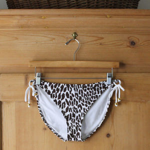 TORY BURCH~ Brown & White~ Leopard Bikini Bottom~L